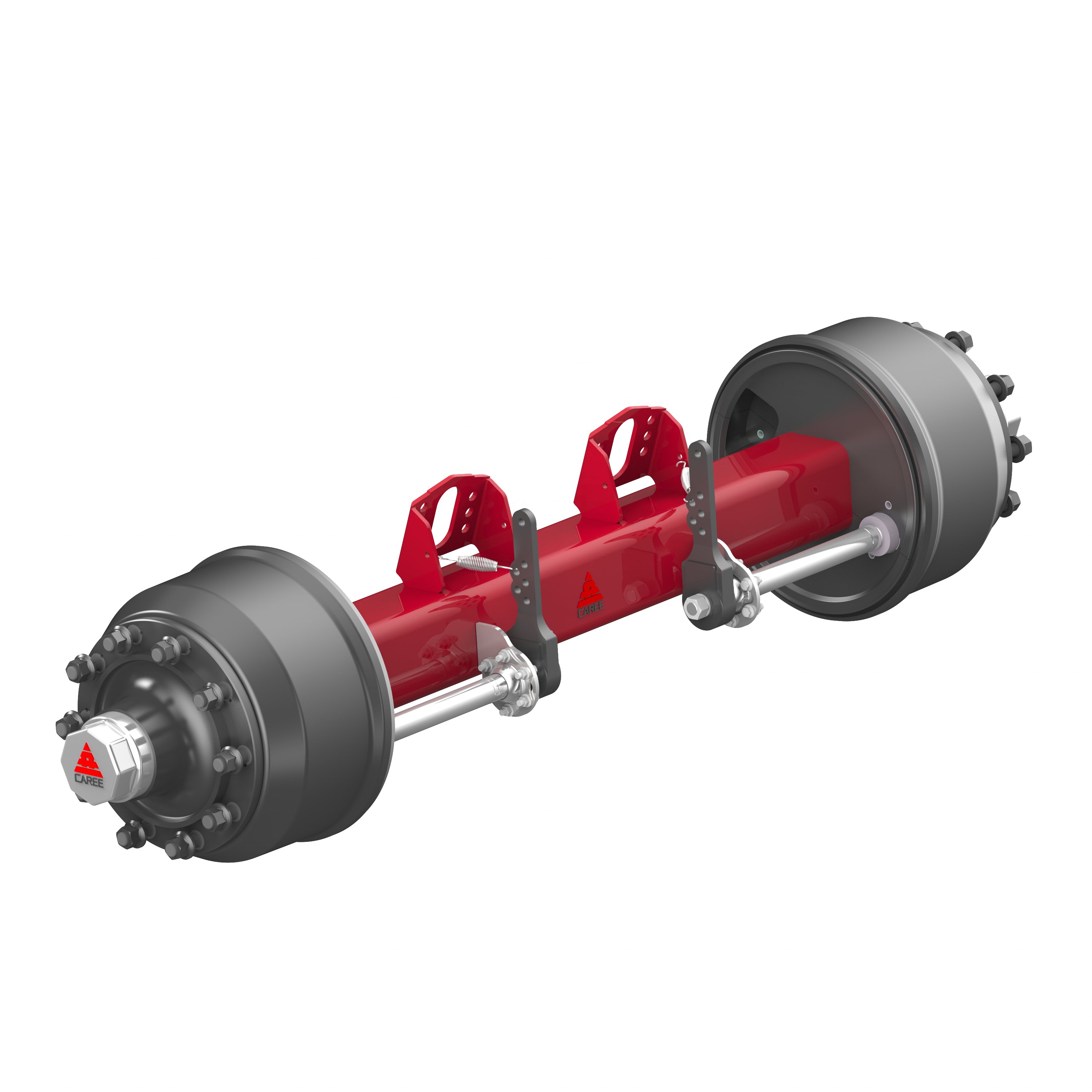 Trailer Axle with Brake and Double Rim Trailer Axle with Disc Brake